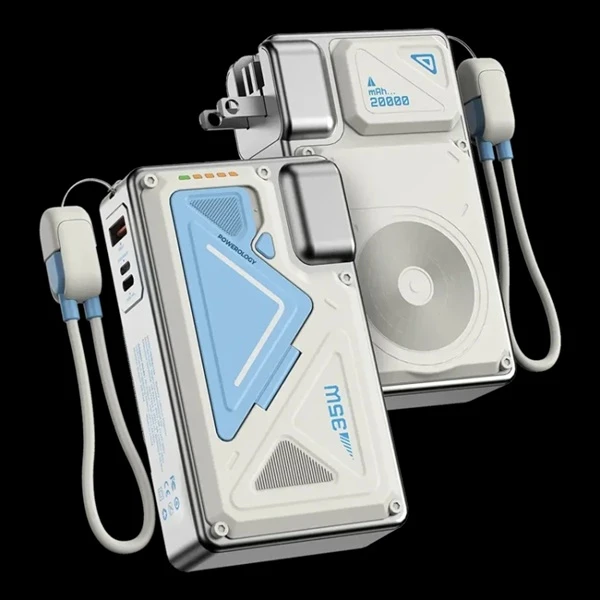 پاور بانک پاورولوجی Wall Charger MagSafe با ظرفیت 20000 میلی‌آمپر ساعت و امکان شارژ بی‌سیم